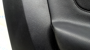 Black door trim panel, front left, Ford Mustang mk6 17-23, black leather insert, black leather armrest, scratches, nicks
