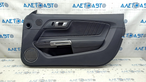 Black door panel, front right, Ford Mustang mk6 17-23, black leather insert, black leather armrest, scratches
