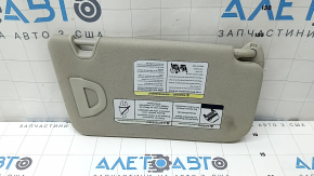 Left Nissan Rogue 18-20 visor with backlight, gray, without hook, dry-cleanable