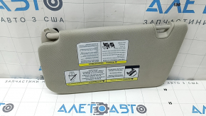 Right Nissan Rogue 18-20 visor with backlight, gray, without hook, dry-cleanable