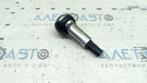 Ford Mustang mk6 15-23 gear knob, black leather, chrome, scratches, broken mount
