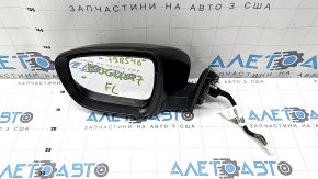 Left side mirror assembly for Nissan Rogue 17-20, 15 pins, black, heated, turn signal, camera