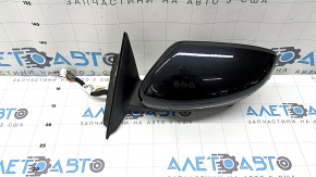 Left side mirror assembly for Nissan Rogue 17-20, 15 pins, black, heated, turn signal, camera