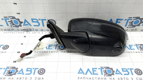 Left side mirror assembly for Nissan Rogue 17-20, 15 pins, black, heated, turn signal, camera