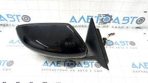 Right side mirror assembly for Nissan Rogue 17-20, 15 pins, black, heated, turn signal, camera