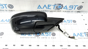 Right side mirror assembly for Nissan Rogue 17-20, 15 pins, black, heated, turn signal, camera