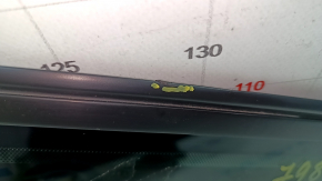 Rear left window glass, Ford Mustang mk6 15-23 coupe, scratched, torn seal