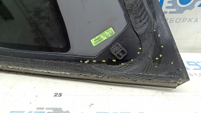 Rear left window glass, Ford Mustang mk6 15-23 coupe, scratched, torn seal