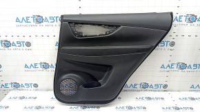 Nissan Rogue 17-20 black rear right door panel, black leather armrest
