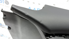 Black front right door panel for a 17-20 Nissan Rogue, black leather armrest with trim, dents