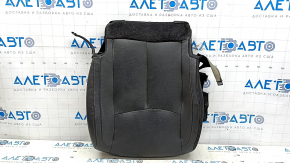 Lower passenger seat trim for Nissan Rogue 17-20, black leather, heated, cleanable