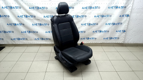 Ford Mustang mk6 15-23 passenger seat with airbag, electric + mechanical, coupe, black, leather, heated, blown, perforated, water damaged, motors not working, needs cleaning