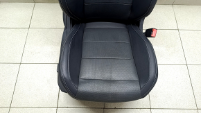 Ford Mustang mk6 15-23 passenger seat with airbag, electric + mechanical, coupe, black, leather, heated, blown, perforated, water damaged, motors not working, needs cleaning