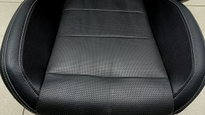 Ford Mustang mk6 15-23 passenger seat with airbag, electric + mechanical, coupe, black, leather, heated, blown, perforated, water damaged, motors not working, needs cleaning