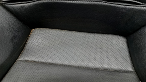 Rear row of seats, lower part, Ford Mustang mk6 15-23 coupe, black leather, perforated, dry cleanable