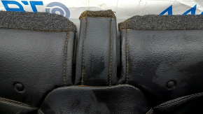 Rear row of seats, lower part, Ford Mustang mk6 15-23 coupe, black leather, perforated, dry cleanable