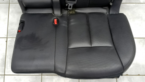 Rear seats, 2nd row, left, Nissan Rogue 19-20, black leather, perforated, with seat belt, needs cleaning, rusty underneath, scratches