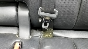 Rear seats, 2nd row, left, Nissan Rogue 19-20, black leather, perforated, with seat belt, needs cleaning, rusty underneath, scratches