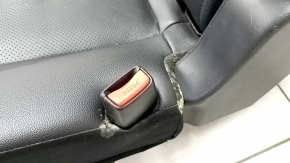 Rear seat, 2nd row, right, Nissan Rogue 19-20, black leather, perforated, needs cleaning, rusty at the bottom