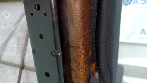 Rear seat, 2nd row, right, Nissan Rogue 19-20, black leather, perforated, needs cleaning, rusty at the bottom