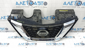 Nissan Rogue 17-20 grille with camera, radar, round emblem, sand