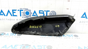 Left side center console trim for Nissan Rogue 14-20, black leather