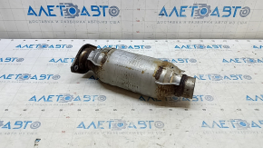 The Lexus RX450h 16-22 catalytic converter is sawed off and rusty.