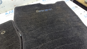 Set of Nissan Leaf 18-25 floor mats, black, dry-cleanable