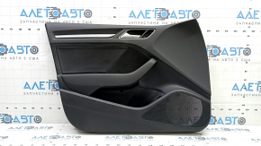 Door trim panel, front left, Audi A3 8V 15-20 4d, 5d, with handle, black, worn