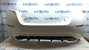 Bare rear bumper Nissan Leaf 18-22 white QAK, scratches, broken fasteners