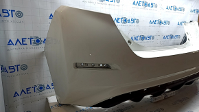 Bare rear bumper Nissan Leaf 18-22 white QAK, scratches, broken fasteners