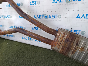 Ford Mustang mk6 15-23 2.3T Exhaust Pipe Assembly with Resonator and Barrels, Rusty