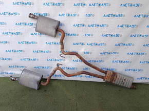 Ford Mustang mk6 15-23 2.3T Exhaust Pipe Assembly with Resonator and Barrels, Rusty