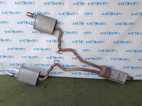 Ford Mustang mk6 15-23 2.3T Exhaust Pipe Assembly with Resonator and Barrels, Rusty