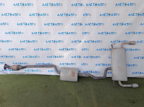 Exhaust manifold complete with barrel for Ford Escape MK3 13-19 with chrome tips, with catalytic converter, flattened