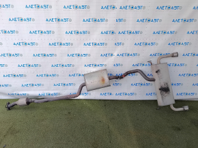Exhaust manifold complete with barrel for Ford Escape MK3 13-19 with chrome tips, with catalytic converter, flattened