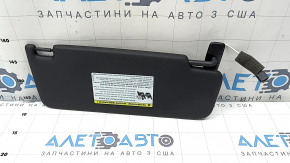 Left sun visor for Audi Q3 83A 19-25, black, no hook, backlit, dents, broken cap mount