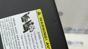 Left sun visor for Audi Q3 83A 19-25, black, no hook, backlit, dents, broken cap mount