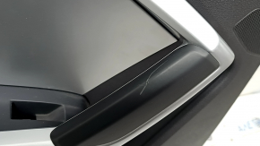 Rear left door panel assembly for Audi Q3 83A 19-25 black, black leather insert, brown leather armrest, chrome moldings, scratches