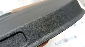Door trim panel, rear right, complete, Audi Q3 83A 19-25 black, insert black leather, armrest brown leather, chrome moldings, scratch
