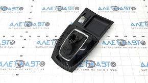 Nissan Rogue 19-20 black shifter cover, under the parking button, scratches