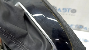 Nissan Rogue 19-20 black shifter cover, under the parking button, scratches