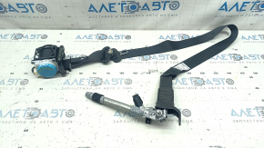 Driver's seat belt with tensioner Mazda CX-5 21-25 black with black fastening, contact with water, break