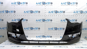 Bare front bumper for Audi A3 8V 15-16 with parking sensors, black, scratches, cracked