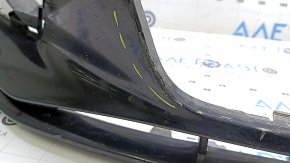 Bare front bumper for Audi A3 8V 15-16 with parking sensors, black, scratches, cracked