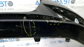 Bare front bumper for Audi A3 8V 15-16 with parking sensors, black, scratches, cracked