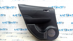 Rear left door panel for Nissan Leaf 18-21, black with black leather insert, cloth armrest, with handle, scratches