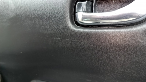 Rear left door panel for Nissan Leaf 18-21, black with black leather insert, cloth armrest, with handle, scratches
