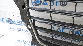 Radiator grill assembly for Audi A3 8V 15-16 graphite, for parking sensors, cracked, without emblem