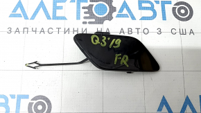 Audi Q3 83A 19-23 S-Line front bumper tow hook cap, crack in mount